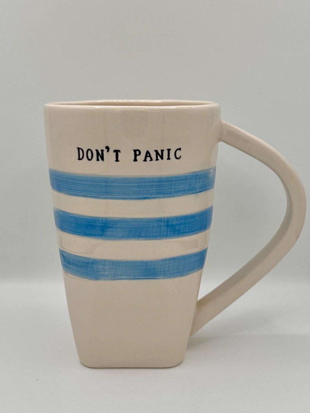 Magenta Exclusive Don’t Panic Mug | Rae Dunn M Stamped Collectible Coffee Mug